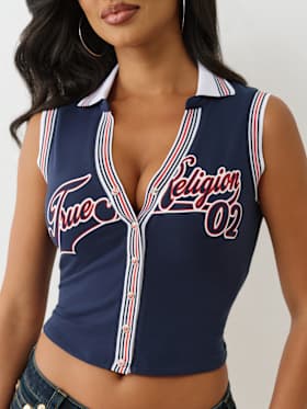 SPORTY TERRY POLO TANK