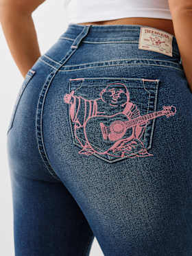 PLUS JENNIE MID RISE BUDDHA POCKET CURVY SKINNY JEAN
