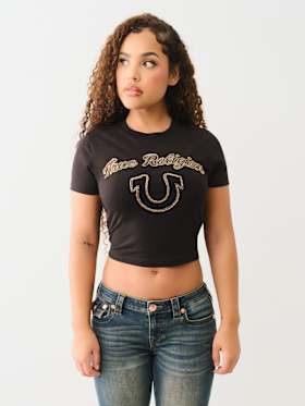 CRYSTAL LOGO SHORT SLEEVE BABY TEE