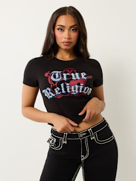 CRYSTAL LOGO BUDDHA BABY TEE