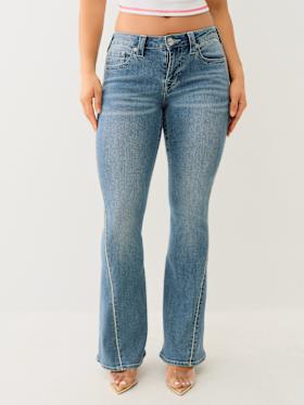 JOEY CRYSTAL MID RISE FLARE JEAN