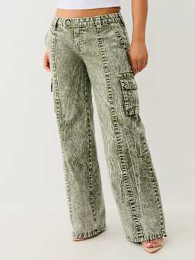 BOBBI LOW RISE BIG T RELAXED CARGO PANT