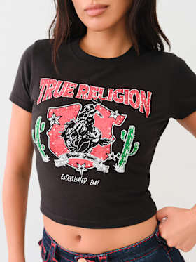 CRYSTAL WESTERN BABY TEE