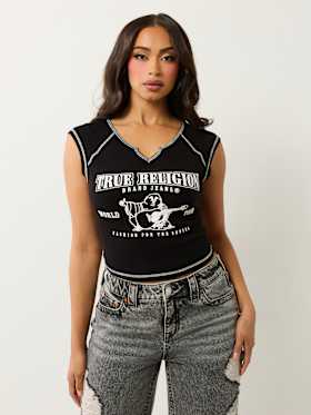 RIBBED WORLD TOUR NOTCH BABY TEE