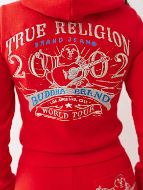 LUREX EMBROIDERED WORLD TOUR ZIP HOODIE