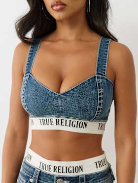 DENIM BRA TOP