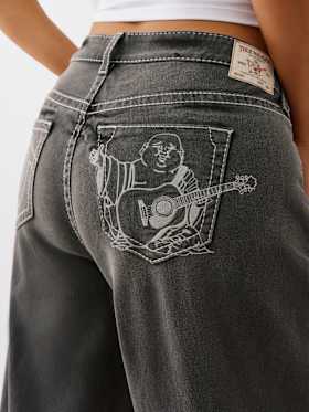 PLUS JESSIE MID RISE BIG T BUDDHA POCKET BAGGY JEAN