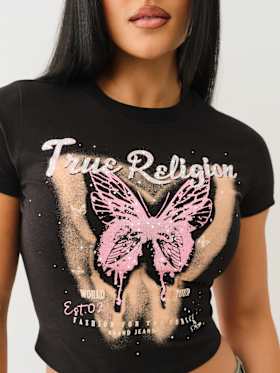 CRYSTAL BUTTERFLY BABY TEE