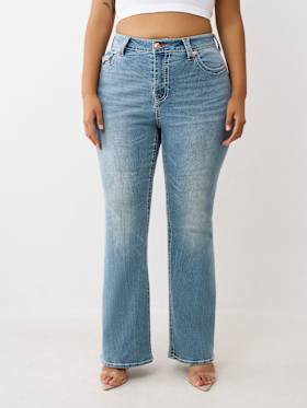 PLUS BECCA MID RISE BIG T BOOTCUT JEAN
