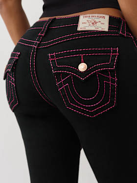 BILLIE MID RISE LUREX BIG T STRAIGHT JEAN