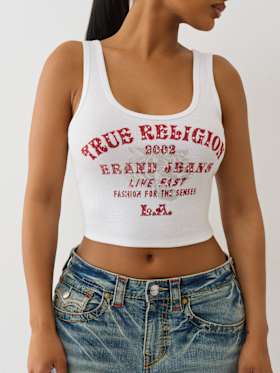 CRYSTAL TIGER CROPPED TANK