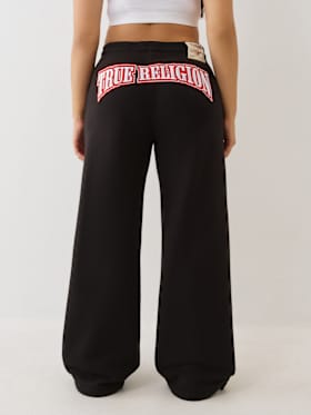 EMBROIDERED CINCHED SWEAT PANT