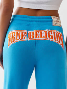 EMBROIDERED CINCHED SWEAT PANT