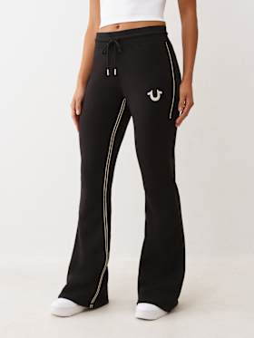 ROPE STITCH MID RISE BOOTCUT SWEATPANT