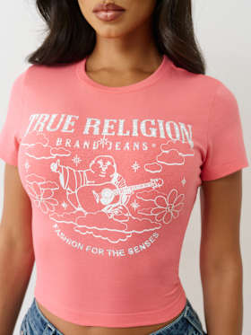 CRYSTAL GROOVY BUDDHA BABY TEE