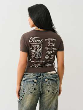TRUE RELIGION X FORD VINTAGE BABY TEE 