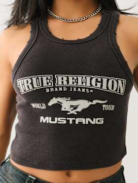TRUE RELIGION X FORD WASHED RACERBACK TANK TOP