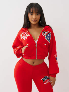 CRYSTAL PATCH ZIP HOODIE