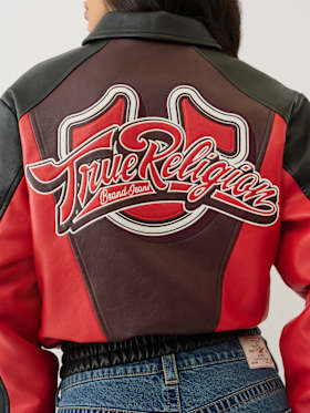 COLOR BLOCKED VARSITY JACKET