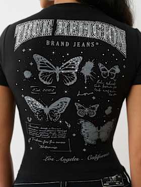 CRYSTAL BUTTERFLY BABY TEE