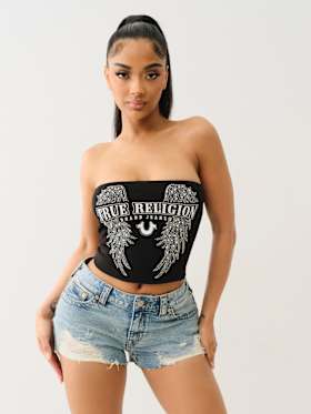 CRYSTAL WING RIBBED TUBE TOP