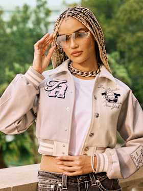 SHRUNKEN VARSITY JACKET