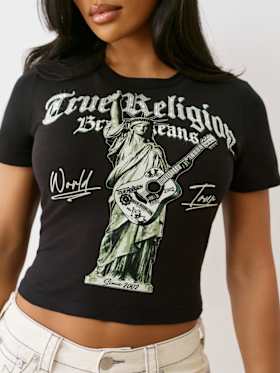 CRYSTAL LADY LIBERTY BABY TEE