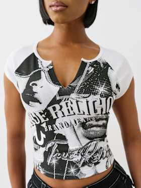 PAPARAZZI V NOTCH TEE