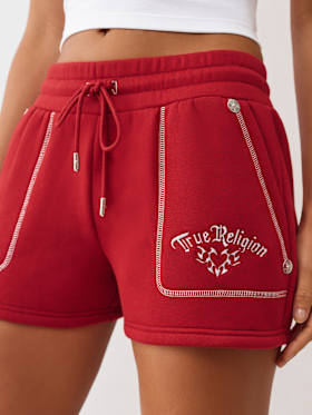 EMBROIDERED RELAXED SWEATSHORT