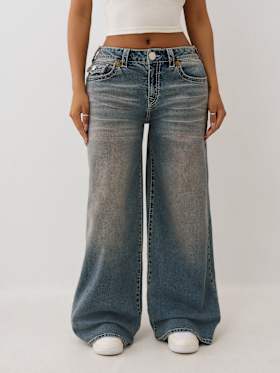 JESSIE MID RISE BIG T BAGGY JEAN