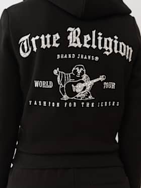 CRYSTAL LOGO ZIP HOODIE