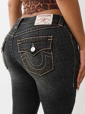 BECCA MID RISE BIG T BOOTCUT JEAN