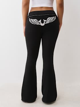 CRYSTAL WING BIG T FLARE SWEATPANT