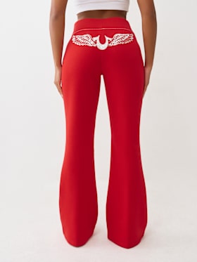 CRYSTAL WING BIG T FLARE SWEATPANT