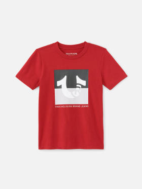 BOYS TWO TONE BRANDED LOGO TEE