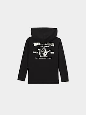 BOYS WORLD TOUR HOODED HENLEY TEE