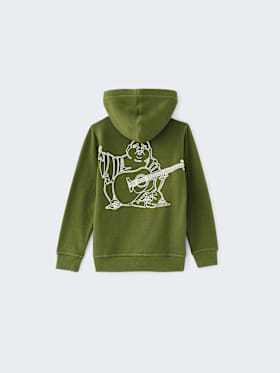 BOYS EMBROIDERED BUDDHA ZIP HOODIE