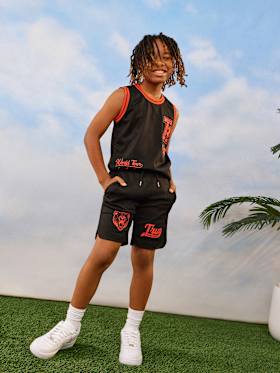BOYS LOGO MESH SHORT