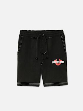 BOYS CONTRAST LOGO SWEAT SHORT