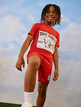 BOYS MESH LOGO TEE