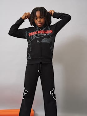 BOYS SHADOW BUDDHA ZIP HOODIE