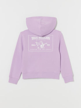 GIRLS STITCH LOGO ZIP HOODIE