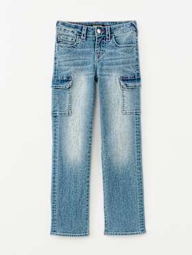 GIRLS WIDE LEG CARGO JEAN