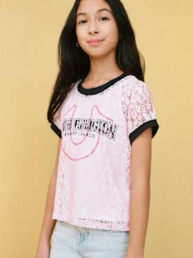 GIRLS LACE CAMI LOGO TEE