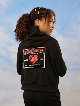 GIRLS CRYSTAL WORLD TOUR ZIP UP