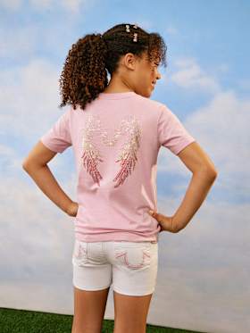 GIRLS CRYSTAL ANGEL WINGS TEE