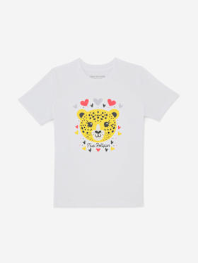 GIRLS LEOPARD GRAPHIC TEE