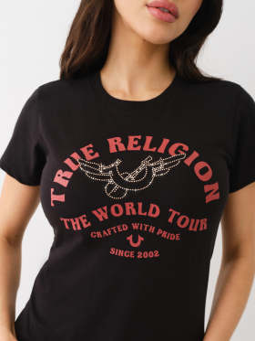 STUDDED WING HORSESHOE TEE