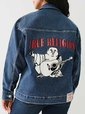 LOGO OVERSIZED DENIM JACKET