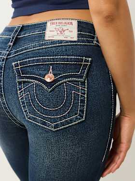 BECCA MID RISE BIG T BOOTCUT JEAN